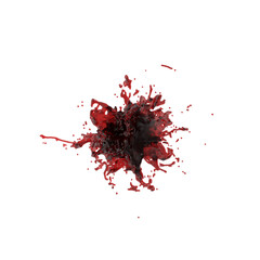 3d Illustration of a realistic bloodsplash