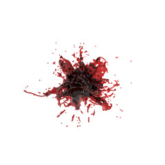 3d Illustration of a realistic bloodsplash