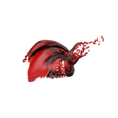 3d Illustration of a realistic bloodsplash