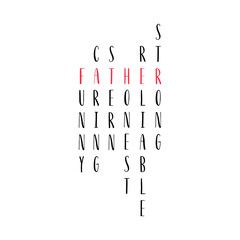 Father word art | Father's day design