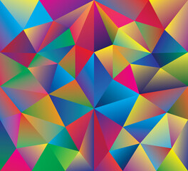 Colorful abstract triangles paint background