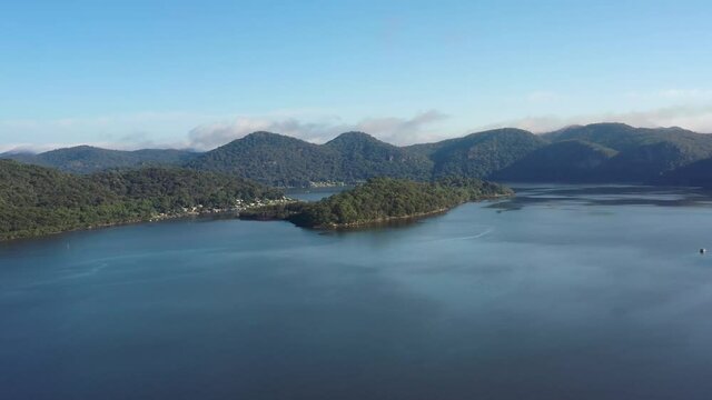 Hawkesbury river shores of Greater Sydney &ndash; scenic islands and turns in 4k.
