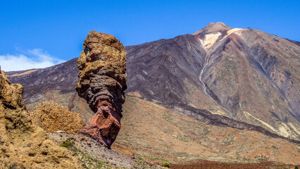 Fototapeta na wymiar Vulcanic landscape Teide National Park Roques de Garcia in Tenerife at Canary Islands
