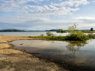 Douglas Lake with the Smoky Mountains in Tennessee