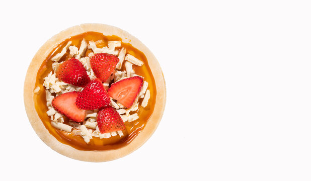 Wafers with sweet and chopped fruit - Traditional Colombian dessert