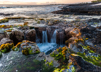 Pele's Well on The Kona Coast, Hawaii Island, Hawaii, USA