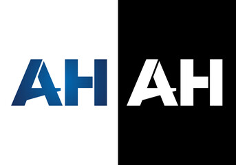 Initial Monogram Letter A H Logo Design Vector Template. A H Letter Logo Design