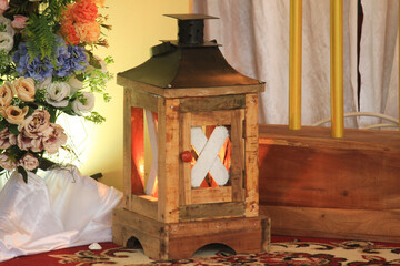 Beautiful hand crafted lantern with theme rustic and made of natural is great for decoration and interior.