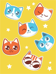 Cute cats expressions