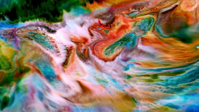 Abstract Water Paint Diffusion Explode Art. 