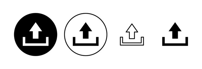 Upload icon set. load data symbol