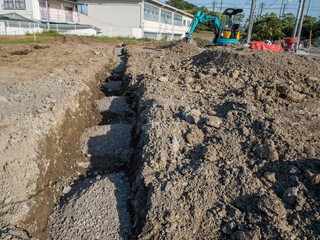 住宅地の整備工事