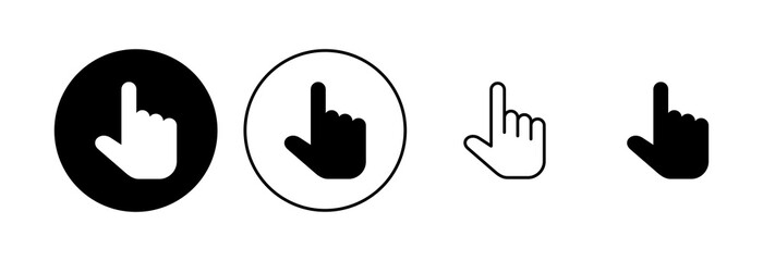 Hand cursor icon set. cursor icon vector. hand cursor icon click