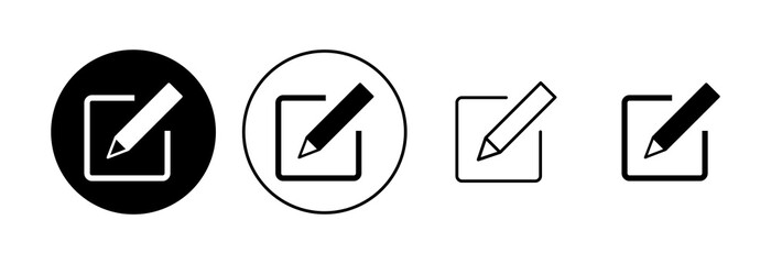 Edit icon set. edit document icon. edit text icon. pencil. sign up