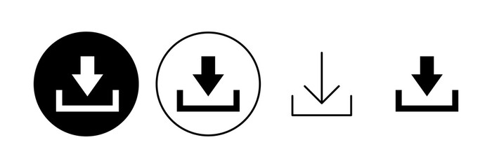 Download icon set. Download vector icon