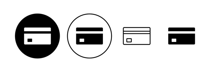 Credit card icon set. Credit card payment icon vector