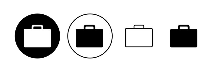 Briefcase icon set. suitcase icon. luggage symbol.