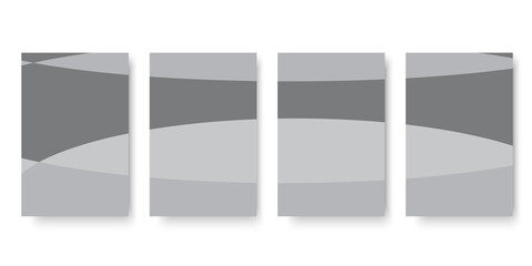 Gray rectangles composition for booklet design. Rectangle design. Presentation mockup. Vector illustration. Stock image.