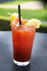 A Canadian Caesar cocktail.