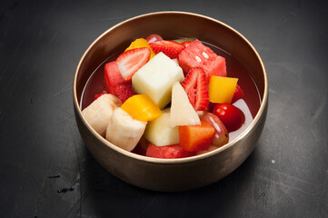 Fruit bowl at a Korean restaurant.