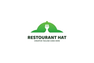 Restaurant Hat Food Logo Template