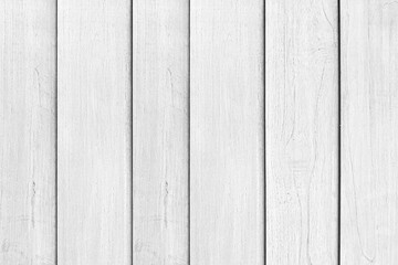 Naklejka premium Old white vintage wooden wall pattern and seamless background