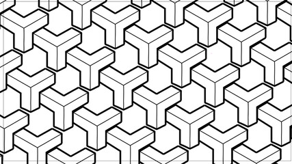 Patr&oacute;n geom&eacute;trico abstracto con l&iacute;neas. Textura en blanco y negro.