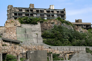 世界文化遺産 軍艦島の風景（端島・長崎）