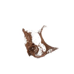 3D Illustration of a realistic chocolate Splash
