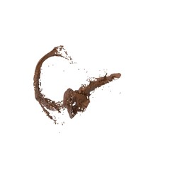 3D Illustration of a realistic chocolate Splash