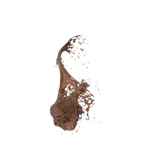 3D Illustration of a realistic chocolate Splash