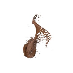 3D Illustration of a realistic chocolate Splash