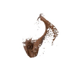 3D Illustration of a realistic chocolate Splash