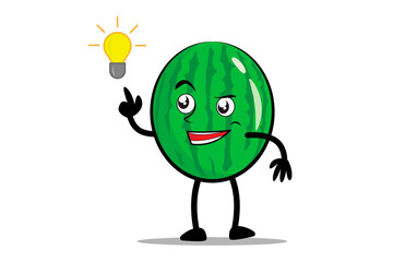 Watermelon Cartoon mascot or character found a great idea
