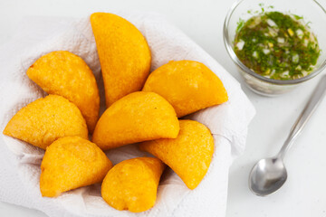 Traditional dish from el Valle del Cauca in Colombia called empanada