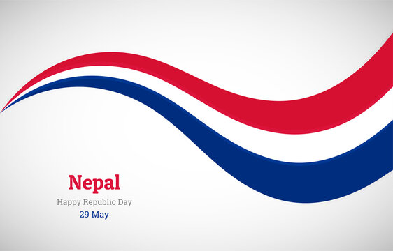 Abstract shiny Nepal wavy flag background. Happy republic day of Nepal with  creative vector illustration Stock Vector | Adobe Stock