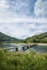 Obraz premium 長生（ながおい）沈下橋（高知県四万十川）