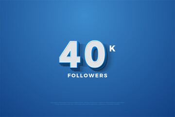 40k followers background for celebration and gratitude.