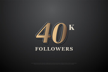 40k followers background for celebration and gratitude.