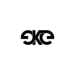 eke letter original monogram logo design