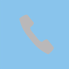 Graphic flat phone icon for your design and website