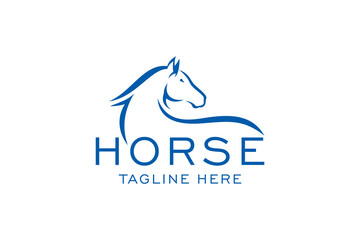 Horse Elegant Logo Symbol Vector, Simplicity Line Art Concept.