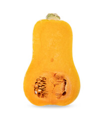 butternut squash slice  isolated on white