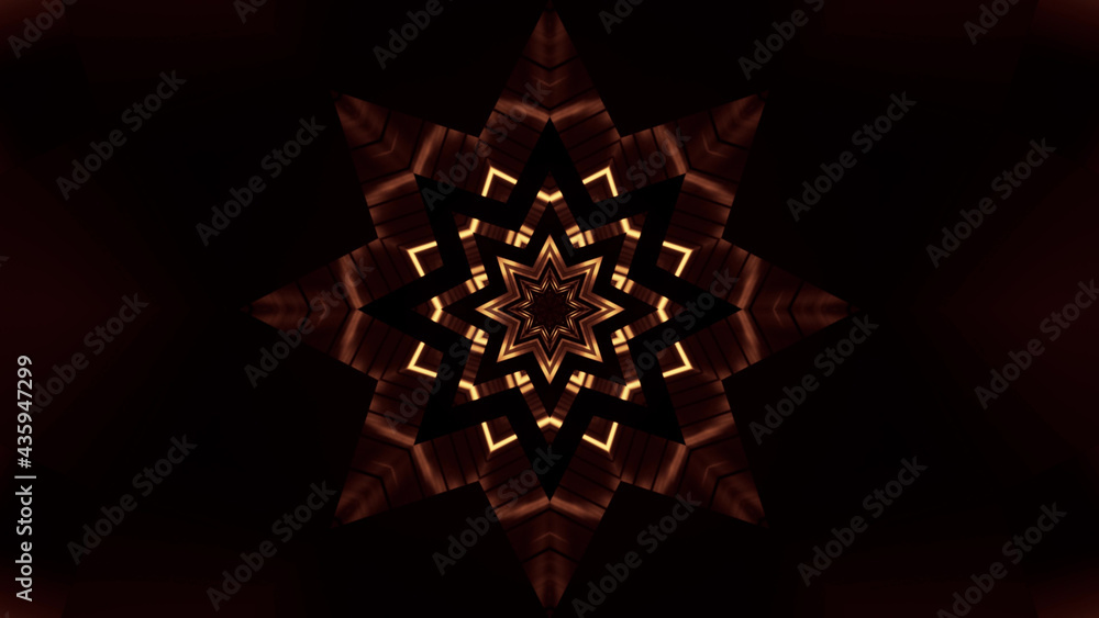 Poster 3d rendering of a futuristic background with geometric shapes and glowing neon lights