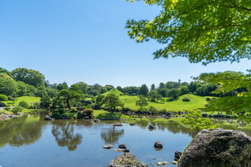 Fototapeta premium 水前寺成趣園・水前寺公園 熊本県熊本市