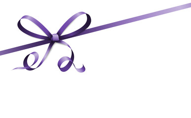 Obraz premium purple colored ribbon bow