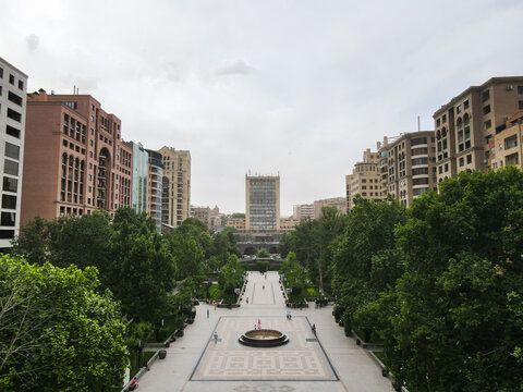 Yerevan, Republic Of Armenia,  May 26,2021 , Yerevan Park in Spring , Downtown