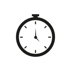 Graphic flat  stopwatch icon for your design