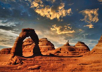 wonderful scenic view  in Arches National Park 
