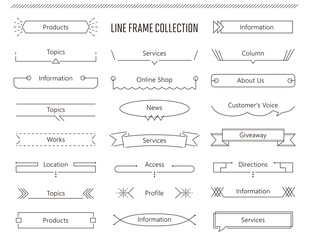 シンプルなラインのアイキャッチ用フレームセット